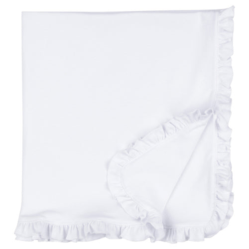 Name or Monogram Ruffled Baby Blanket
