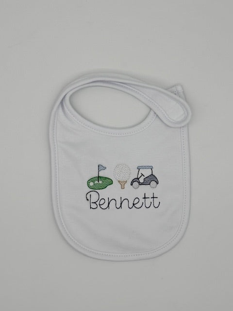 Golfing Classic Baby Bib