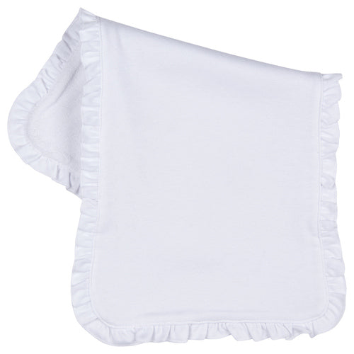 Name or Monogram Ruffled Burp Cloth