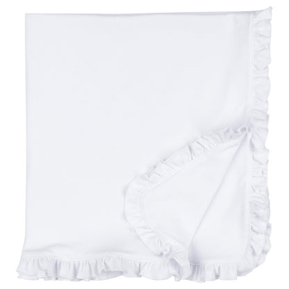 Name or Monogram Ruffled Baby Blanket