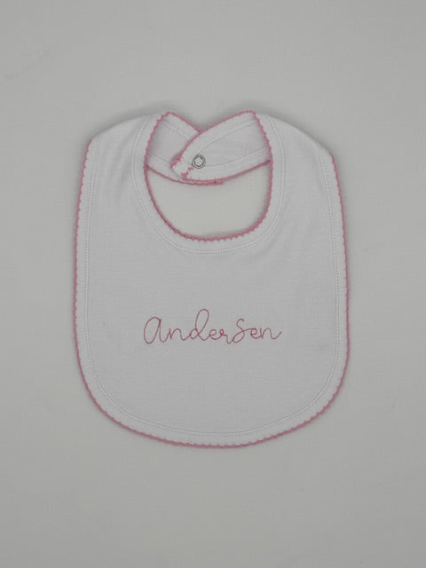 Name or Monogram Picot Trim Bib