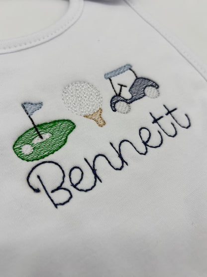 Golfing Classic Baby Bib