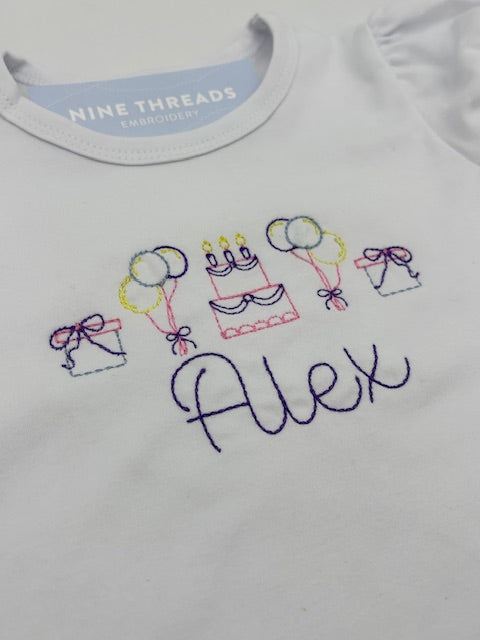 Birthday Girl Toddler Ruffled T-Shirt
