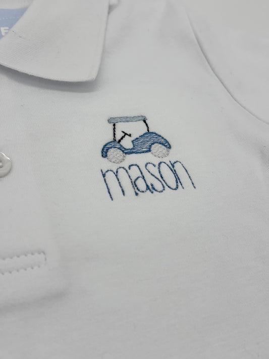 Golf Cart Toddler Golf Shirt