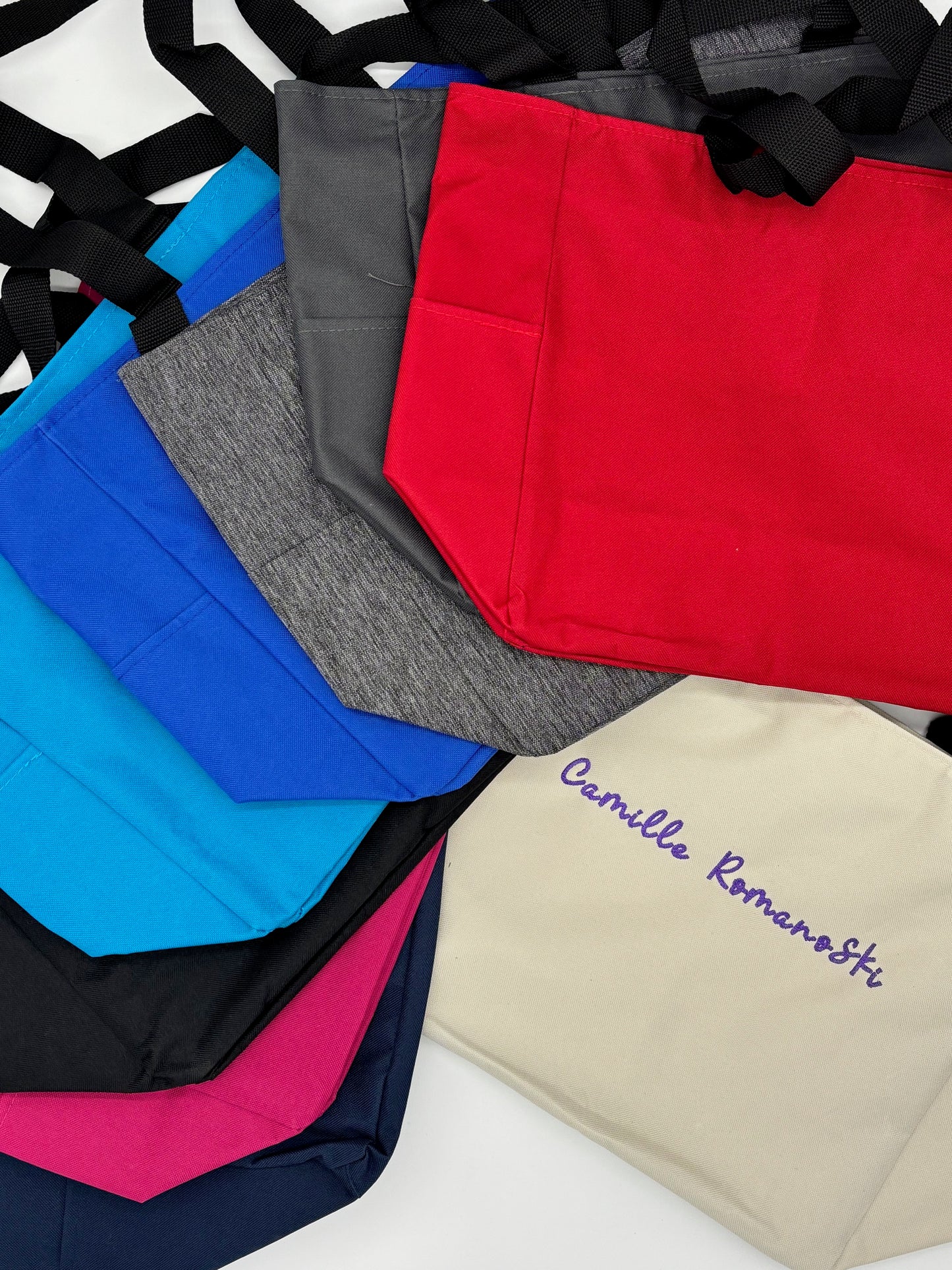 Lightweight Zippered Tote - Multiple Colors