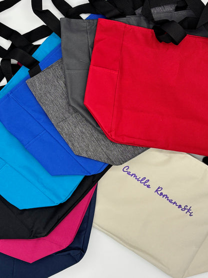 Lightweight Zippered Tote - Multiple Colors