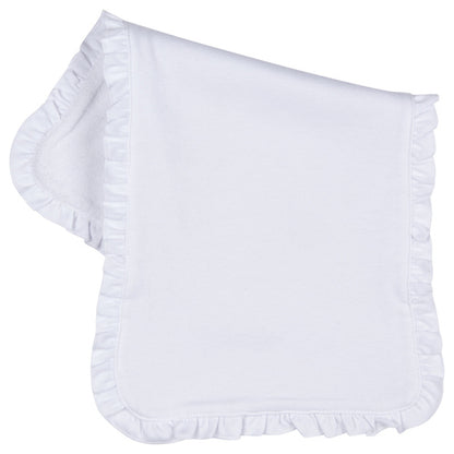 Name or Monogram Ruffled Burp Cloth